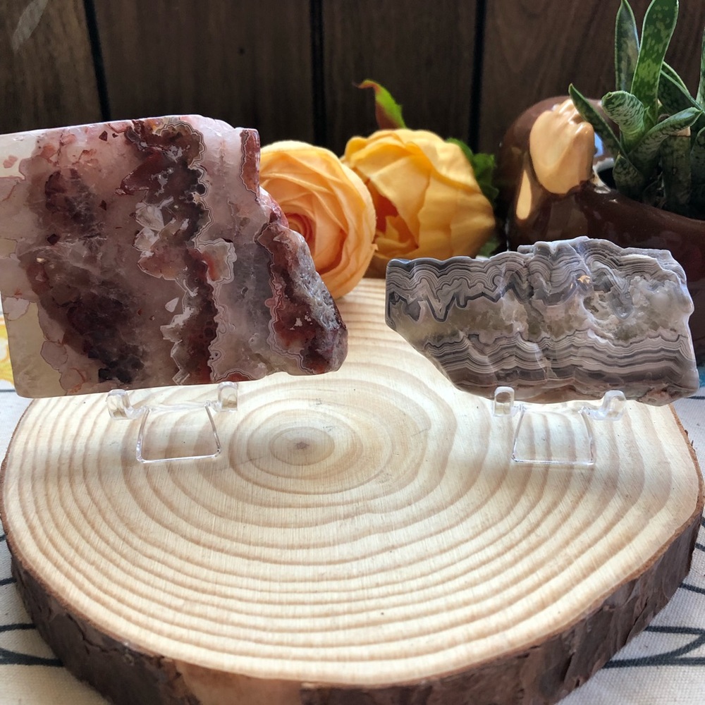 ONE Crazy Lace Agate Crystal Slab